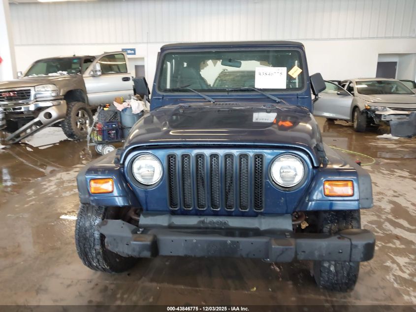 2000 Jeep Wrangler Se VIN: 1J4FA29P3YP756633 Lot: 43846775