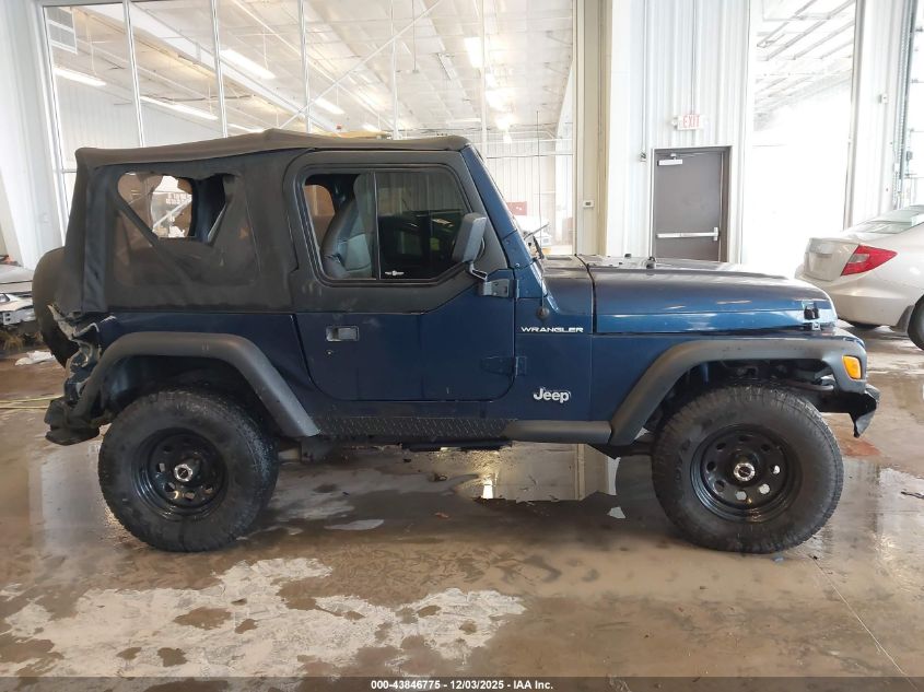 2000 Jeep Wrangler Se VIN: 1J4FA29P3YP756633 Lot: 43846775