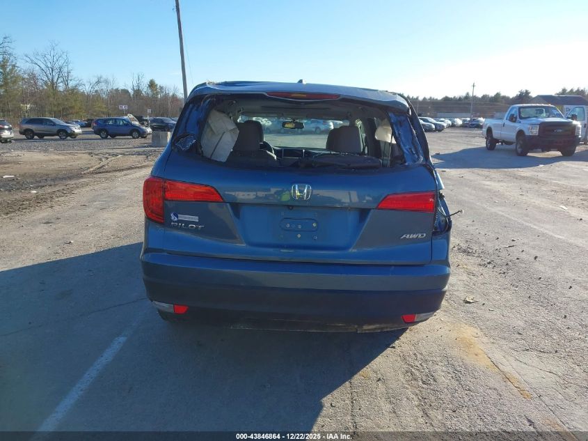 2016 Honda Pilot Ex-L VIN: 5FNYF6H58GB095715 Lot: 43846864