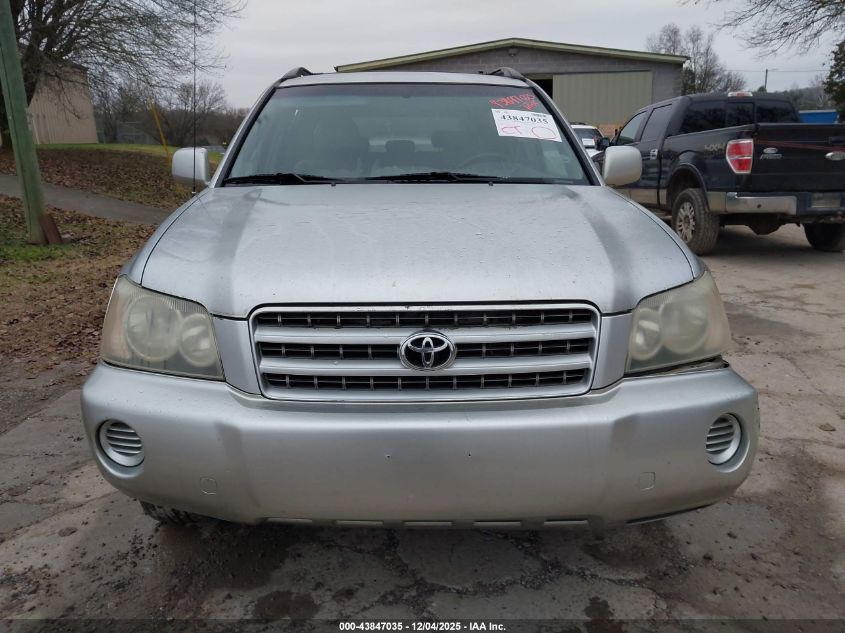 2001 Toyota Highlander V6 VIN: JTEHF21A410015179 Lot: 43847035