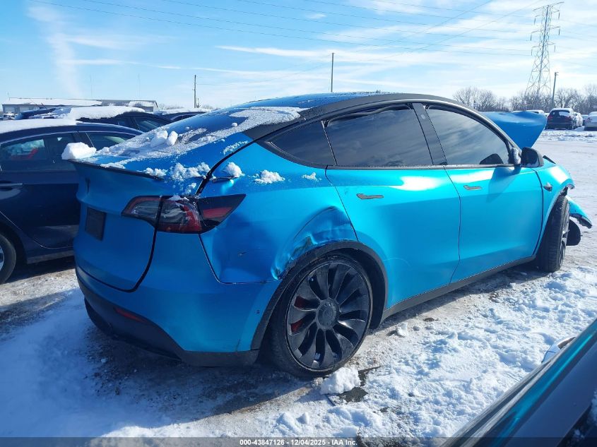 2022 Tesla Model Y Performance Dual Motor All-Wheel Drive VIN: 7SAYGDEF9NF383287 Lot: 43847126