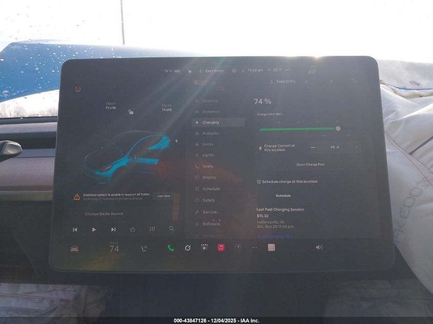 2022 Tesla Model Y Performance Dual Motor All-Wheel Drive VIN: 7SAYGDEF9NF383287 Lot: 43847126