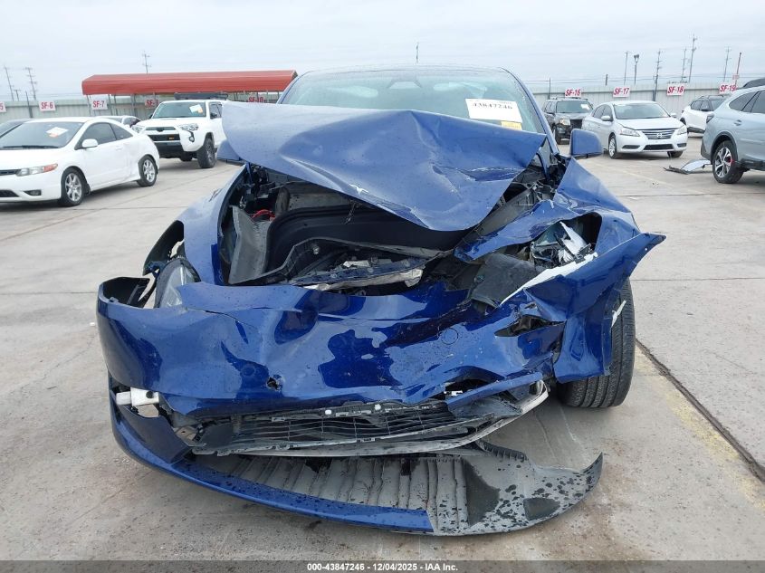 2023 Tesla Model Y Awd/Long Range Dual Motor All-Wheel Drive VIN: 7SAYGDEEXPA147884 Lot: 43847246