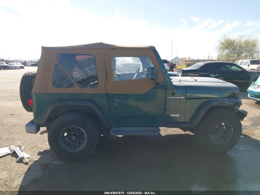 2000 Jeep Wrangler Se VIN: 1J4FA29P9YP785909 Lot: 43847875