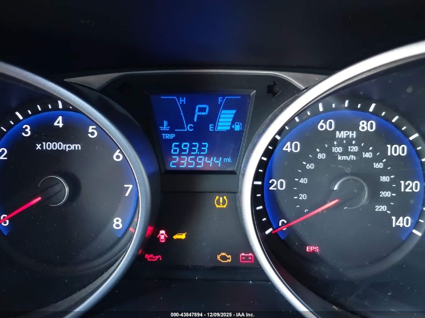 2012 Hyundai Tucson Limited VIN: KM8JU3AC3CU499436 Lot: 43847894