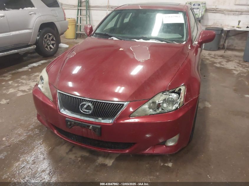 2006 Lexus Is 250 VIN: JTHBK262962018497 Lot: 43847962