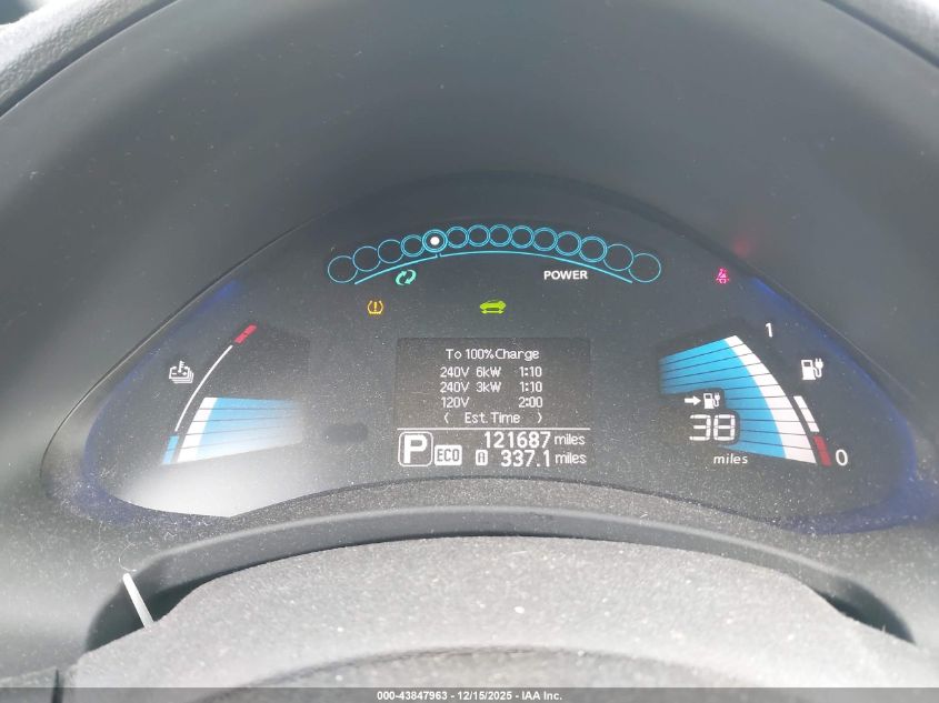 2013 Nissan Leaf Sv VIN: 1N4AZ0CP5DC411116 Lot: 43847963