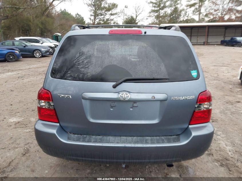 2006 Toyota Highlander VIN: JTEGD21A560145268 Lot: 43847983