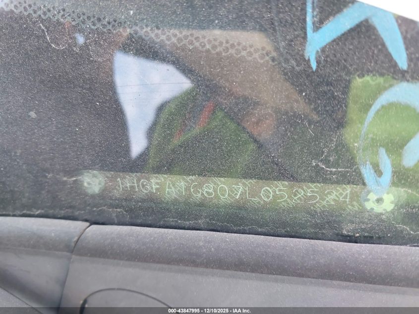 2007 Honda Civic Ex VIN: 1HGFA16807L052524 Lot: 43847995