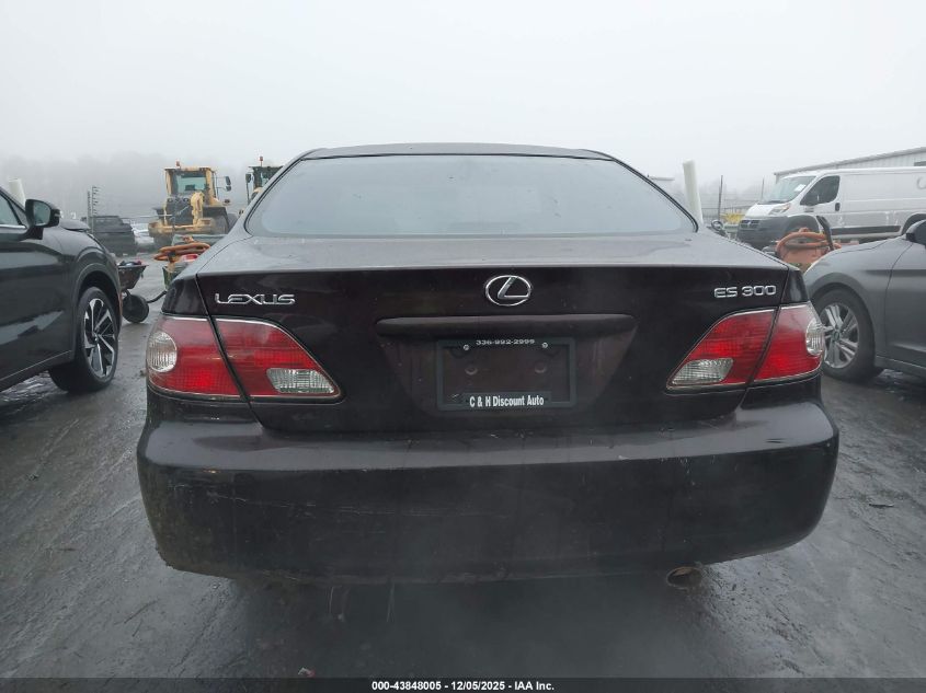 2003 Lexus Es 300 VIN: JTHBF30G330103681 Lot: 43848005