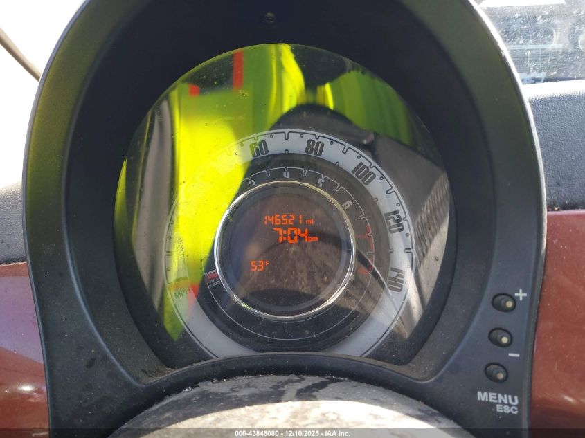 2012 Fiat 500 Pop VIN: 3C3CFFAR1CT104598 Lot: 43848080