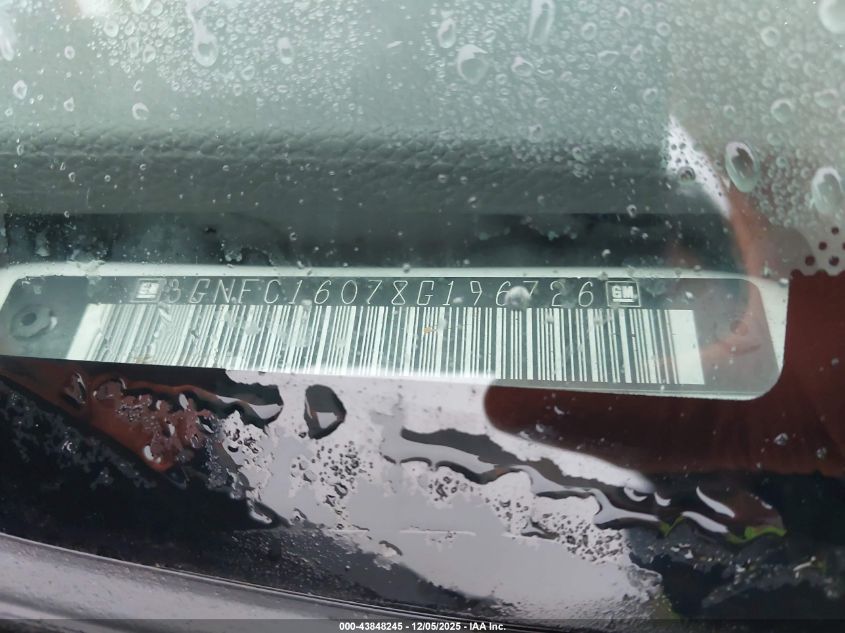 2008 Chevrolet Suburban 1500 Lt VIN: 3GNFC16078G196726 Lot: 43848245