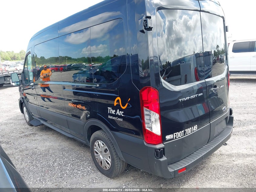 Vin: 1fbax2c85rkb47563, lot: 44343776, ford transit-350 passenger van xlt 20243