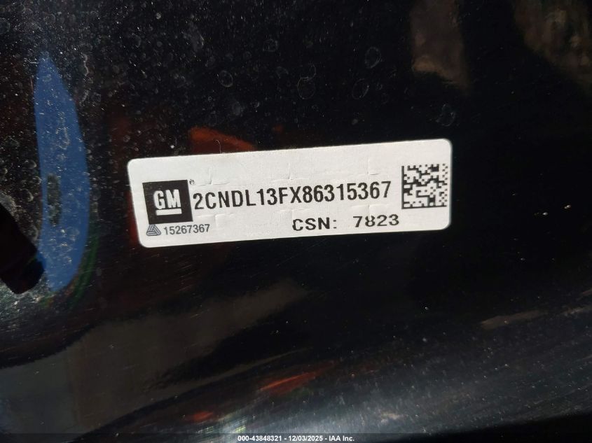 2008 Chevrolet Equinox Ls VIN: 2CNDL13FX86315367 Lot: 43848321