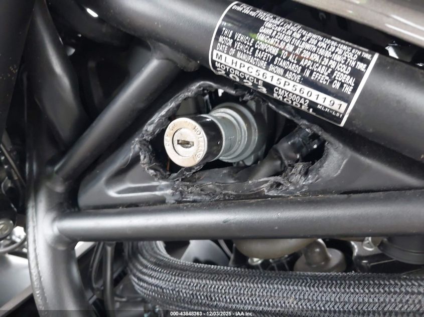 2023 Honda Cmx500 VIN: MLHPC5615P5601191 Lot: 43848363