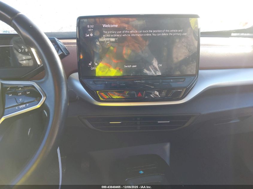 2021 Volkswagen Id.4 Pro S VIN: WVGKMPE23MP062548 Lot: 43848465