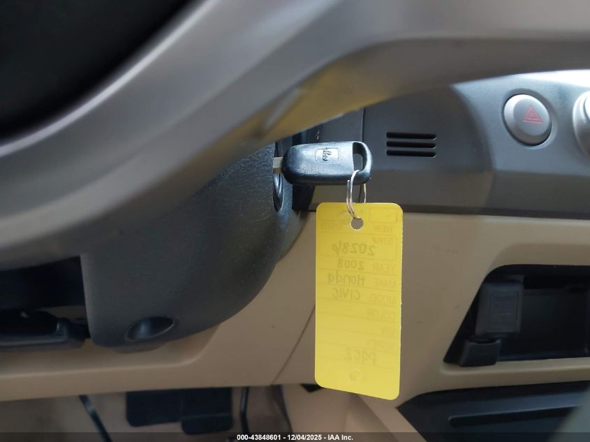 2008 Honda Civic Hybrid VIN: JHMFA36248S008490 Lot: 43848601