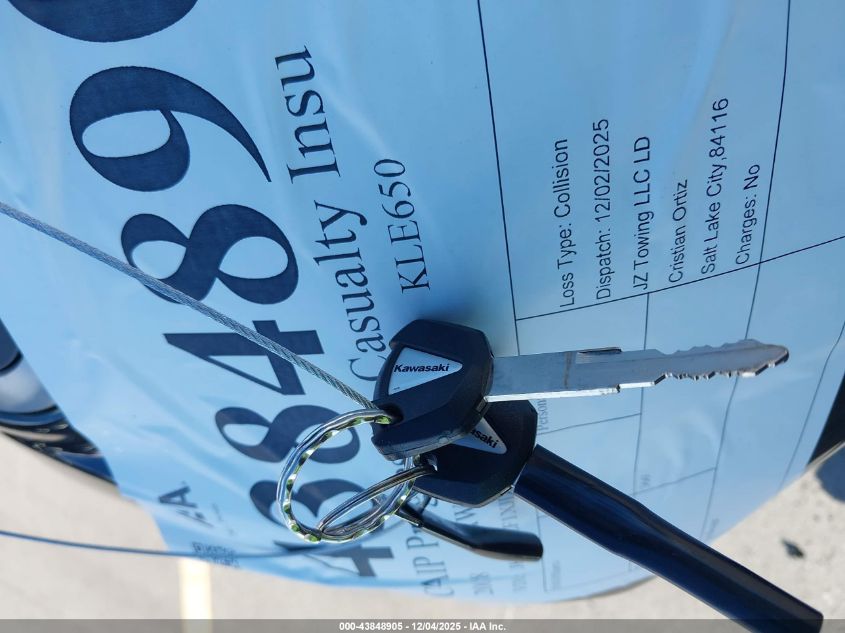 2018 Kawasaki Kle650 F/Lt VIN: JKALEEF1XJDA23997 Lot: 43848905