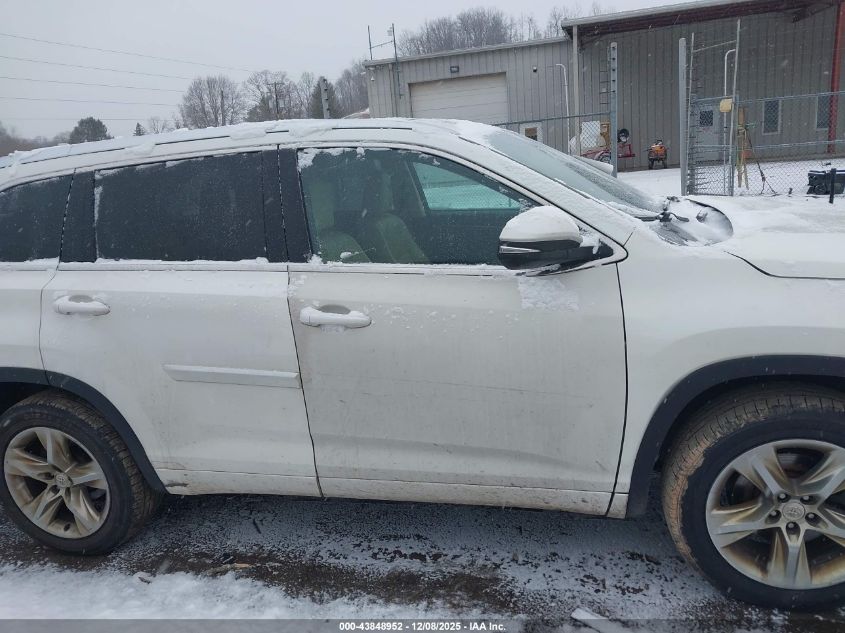 2014 Toyota Highlander Limited V6 VIN: 5TDDKRFH5ES044223 Lot: 43848952