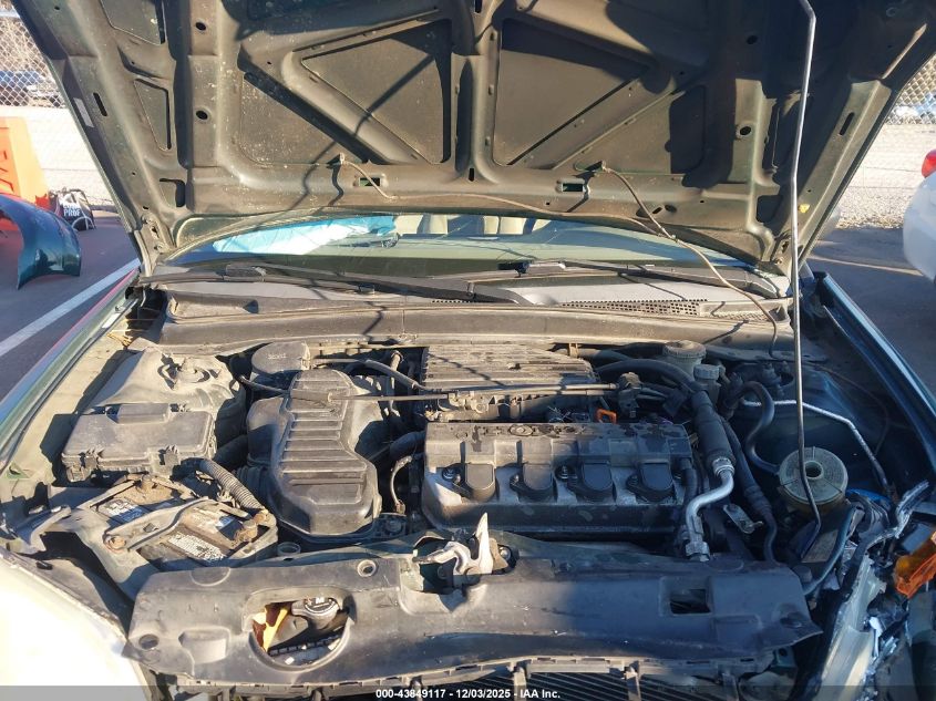 2002 Honda Civic Lx VIN: 2HGES15542H560310 Lot: 43849117