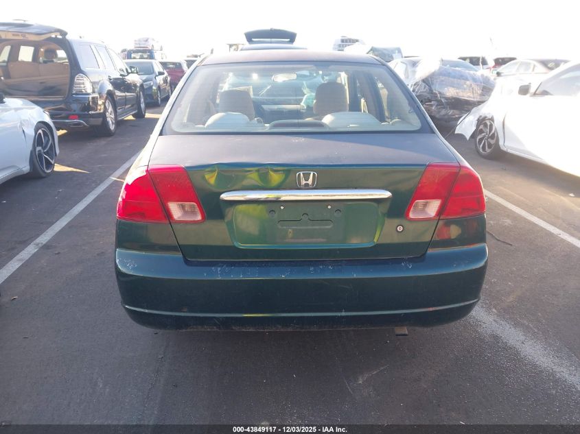2002 Honda Civic Lx VIN: 2HGES15542H560310 Lot: 43849117