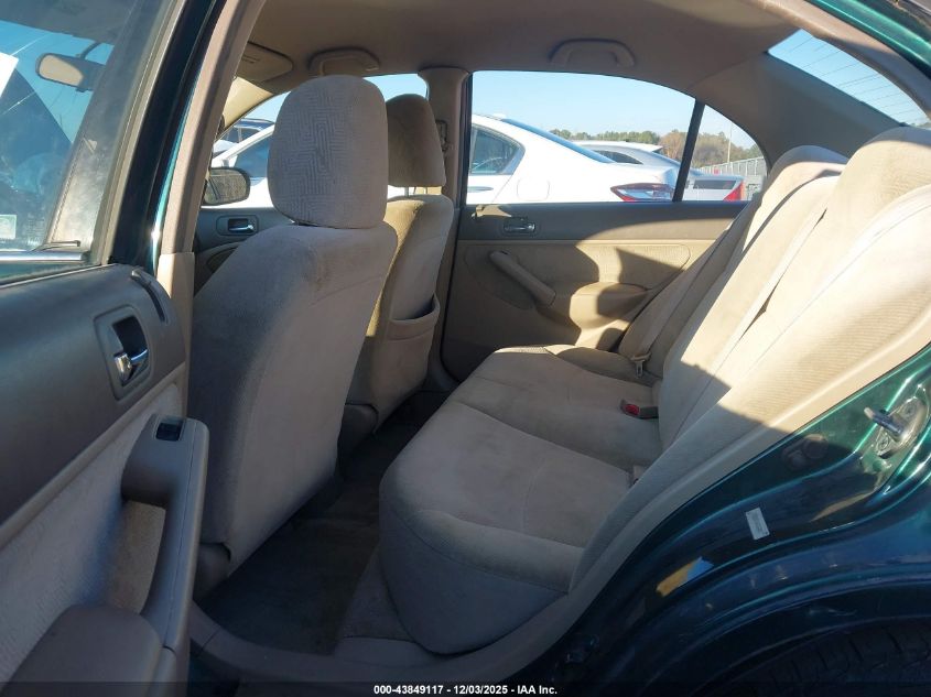 2002 Honda Civic Lx VIN: 2HGES15542H560310 Lot: 43849117