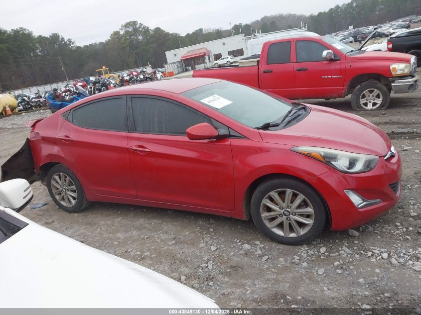 2014 Hyundai Elantra Se VIN: KMHDH4AE3EU149624 Lot: 43849130