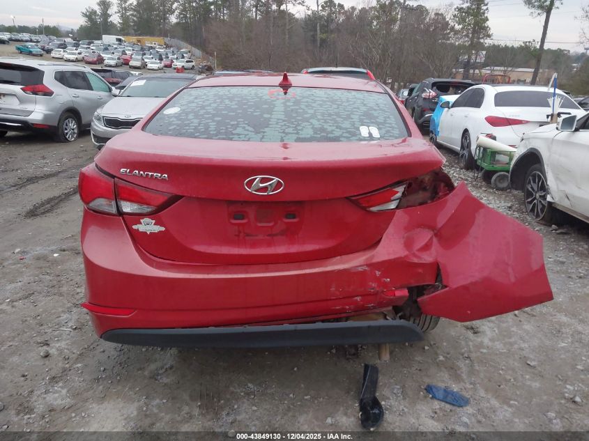 2014 Hyundai Elantra Se VIN: KMHDH4AE3EU149624 Lot: 43849130