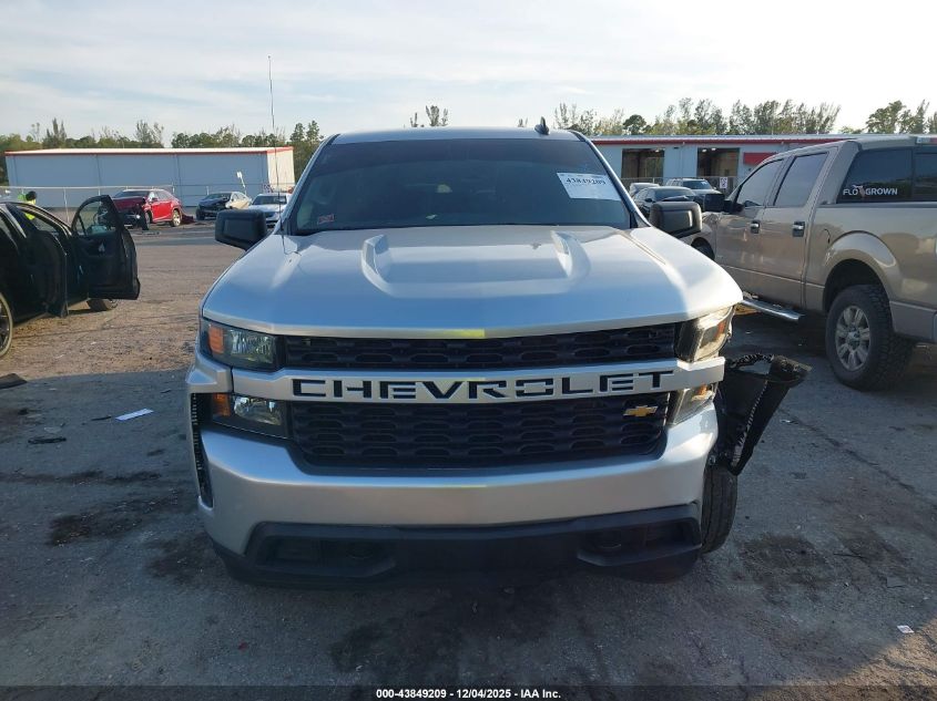 2021 Chevrolet Silverado 1500 2Wd Short Bed Custom VIN: 1GCPWBEK1MZ253770 Lot: 43849209