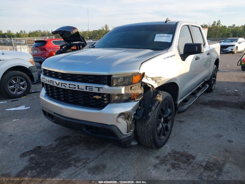 2021 Chevrolet Silverado 1500 2Wd Short Bed Custom VIN: 1GCPWBEK1MZ253770 Lot: 43849209