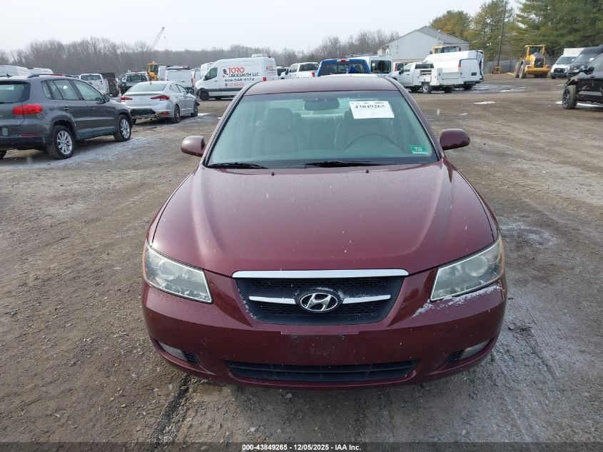 2007 Hyundai Sonata Limited/Se V6 VIN: 5NPEU46FX7H196202 Lot: 43849265
