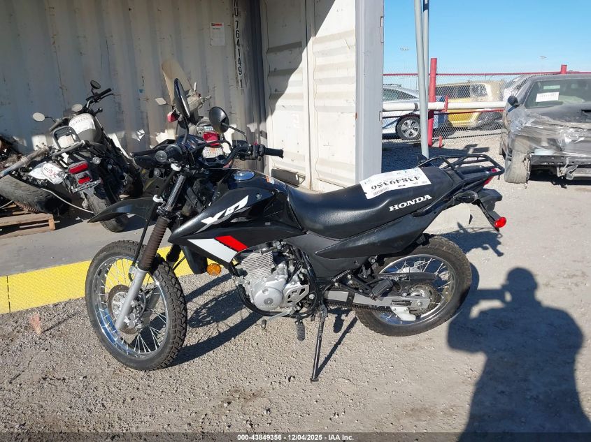 2024 Honda Xr150L E VIN: 3H1KD1313RD101708 Lot: 43849356