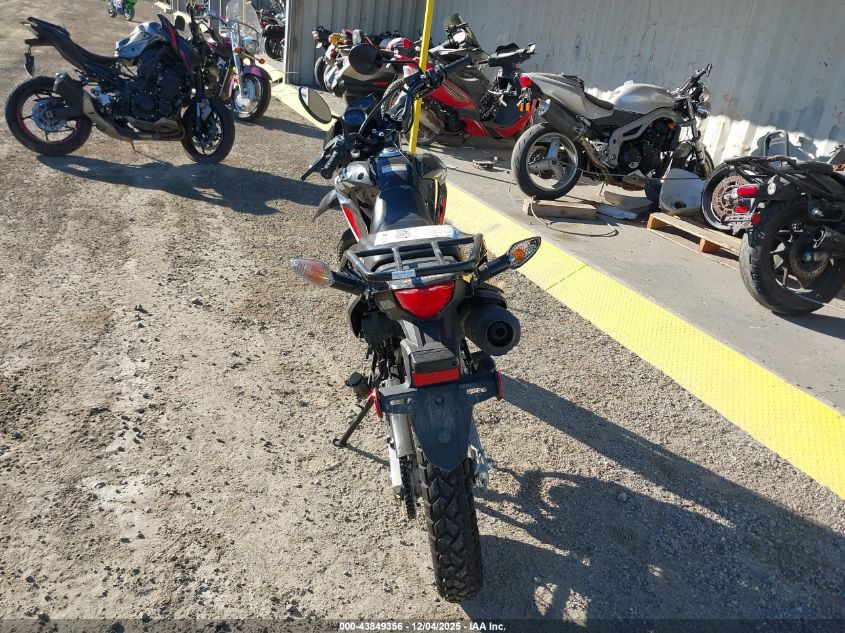 2024 Honda Xr150L E VIN: 3H1KD1313RD101708 Lot: 43849356