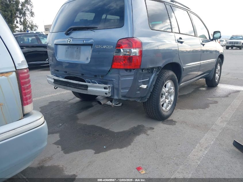 2006 Toyota Highlander V6 VIN: JTEGP21A160117118 Lot: 43849567