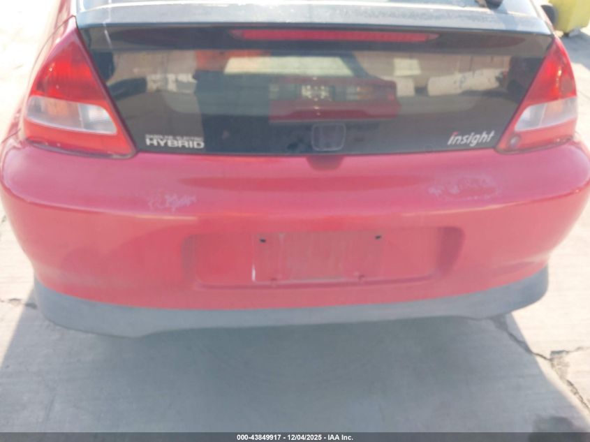 2001 Honda Insight VIN: JHMZE13731T001259 Lot: 43849917
