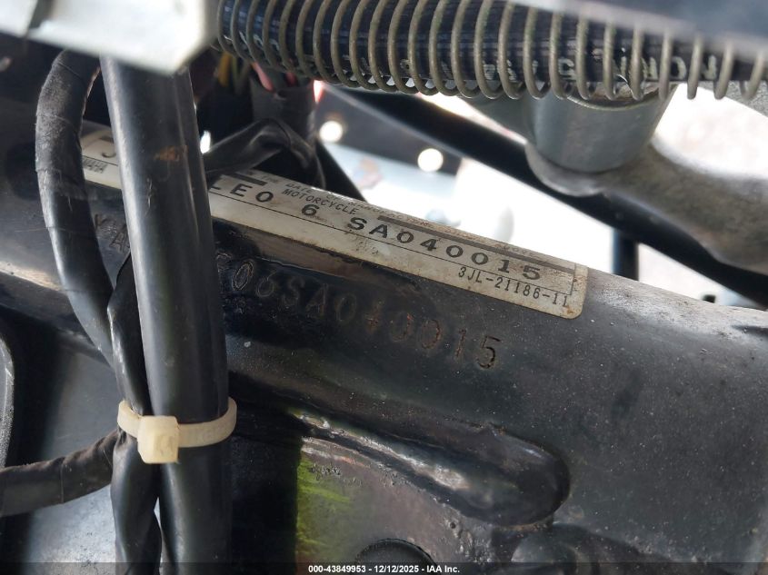 1995 Yamaha Xv750 VIN: JYA3ALE06SA040015 Lot: 43849953