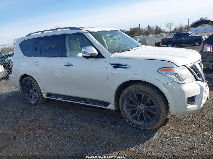2020 Nissan Armada Platinum 4Wd VIN: JN8AY2NE0L9782771 Lot: 43850115