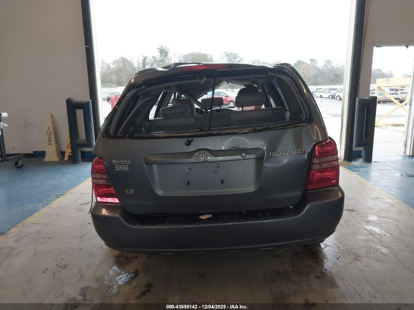2003 Toyota Highlander V6 VIN: JTEGF21A830098789 Lot: 43850142