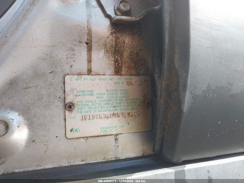 2004 Subaru Forester 2.5X VIN: JF1SG63604G714804 Lot: 43850173