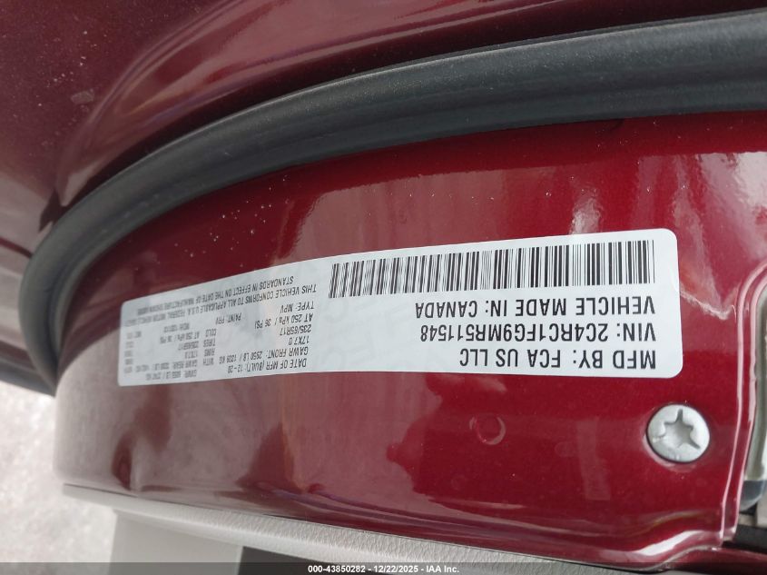 2021 Chrysler Pacifica Touring VIN: 2C4RC1FG9MR511548 Lot: 43850282