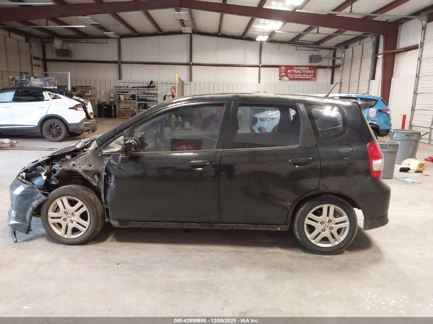 2007 Honda Fit Sport VIN: JHMGD38687S051255 Lot: 43850690