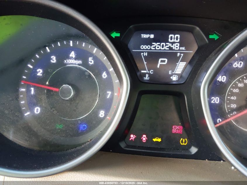 2013 Hyundai Elantra Gls VIN: 5NPDH4AE2DH261943 Lot: 43850703