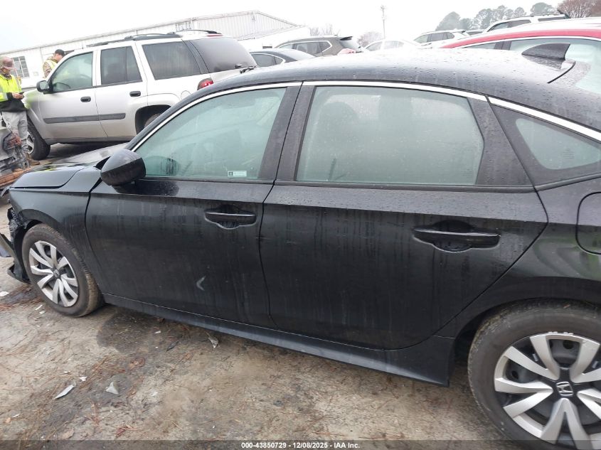 2023 Honda Civic Lx VIN: 2HGFE2F27PH553932 Lot: 43850729