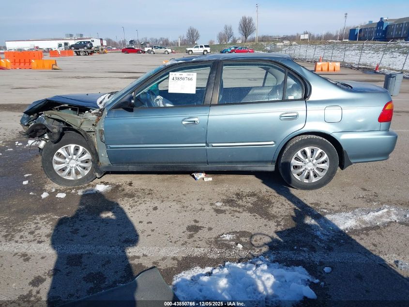 2000 Honda Civic Value Package VIN: 2HGEJ6618YH537519 Lot: 43850766