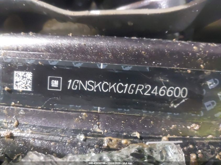 2016 Chevrolet Tahoe Ltz VIN: 1GNSKCKC1GR246600 Lot: 43850786