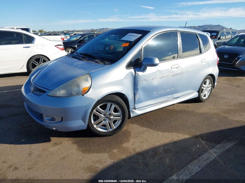 2008 Honda Fit Sport VIN: JHMGD38678S025439 Lot: 43850840