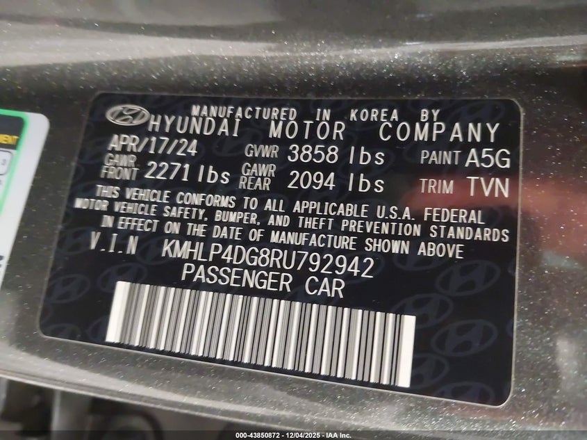 KMHLP4DG8RU792942 2024 HYUNDAI ELANTRA photo no. 9