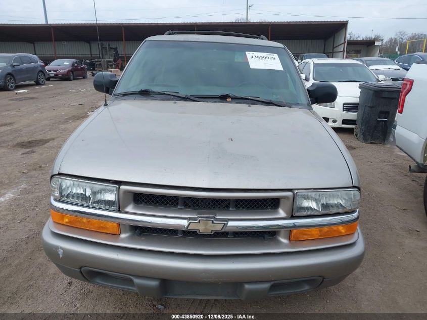 2002 Chevrolet Blazer Ls VIN: 1GNCS18W92K135787 Lot: 43850920