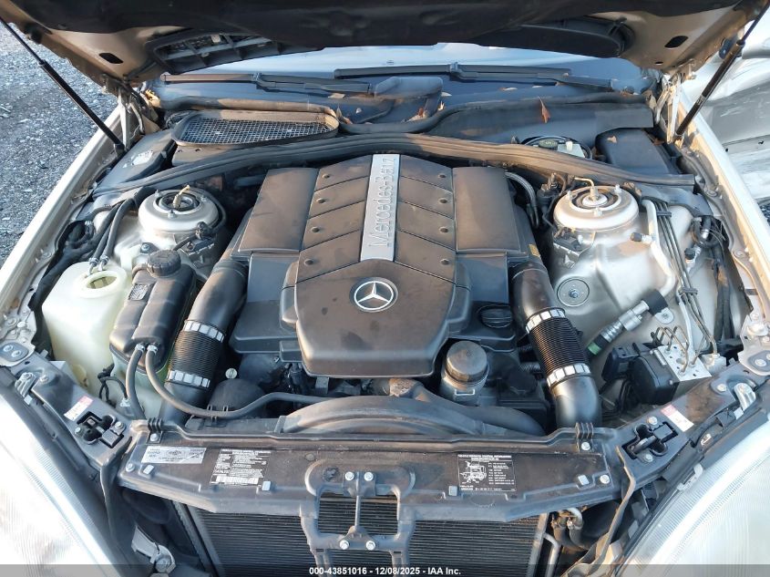 2001 Mercedes-Benz S 500 VIN: WDBNG75J31A150805 Lot: 43851016