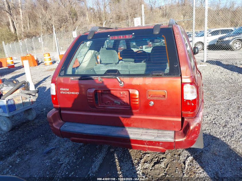 2000 Isuzu Rodeo Ls/Lse/S 3.2L VIN: 4S2CK58W3Y4338515 Lot: 43851159